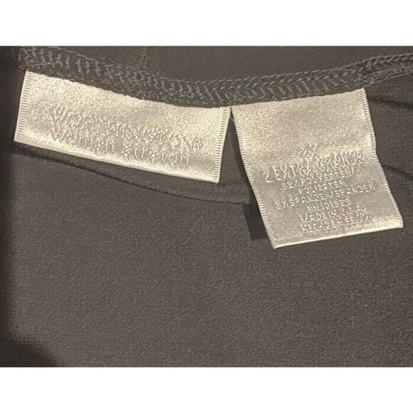 Worthington Blouse Women's 2X Stretch Cowl Neck W/ Modesty Panel Short Sleeve - Picture 3 of 9